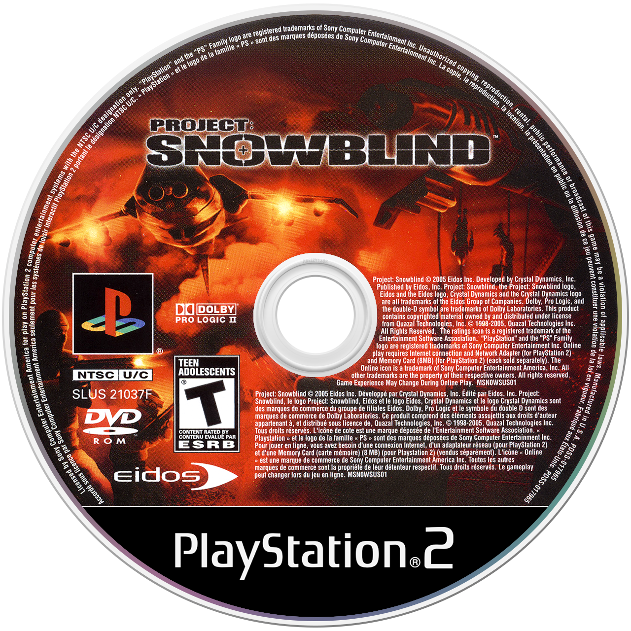 Project Snowblind media 4 for Playstation 2